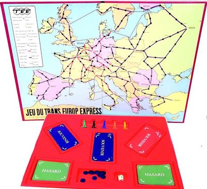 null «TEE» Jeu du Trans Europe Express, en boîte d'origine
Format: 46x32 cm. Sans...