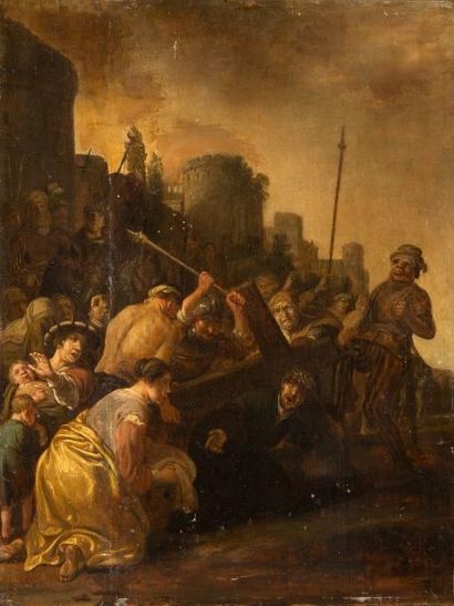 null Attribué à Claes MOEYAERT (1591 - 1655)

La rencontre avec sainte Véronique

Huile...