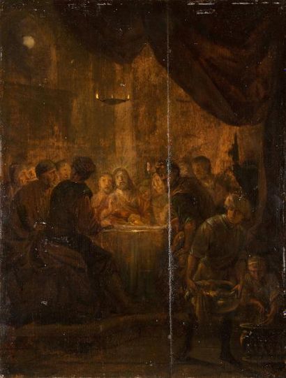 null Attribué à Claes MOEYAERT (1591 - 1655)

La Cène

Huile sur panneau

49 x 37,5...