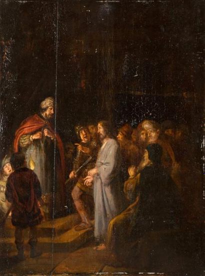 null Attribué à Claes MOEYAERT (1591 - 1655)

Le Christ devant le grand prêtre Caïphe

Huile...