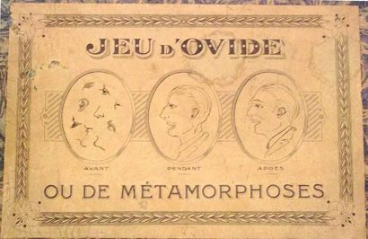 null “Les Métamorphoses d'OVIDE” très beau et rare jeu en cartonnage et papier avec...