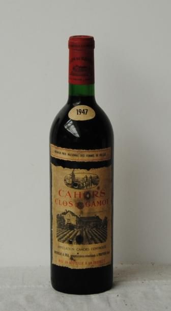 null 1 bout CLOS DE GAMOT CAHORS 1947 TB (etiq leg déchirée)