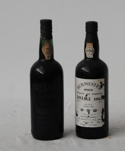 null 2 bout 1 PORTO BURMESTER VINTAGE 1985, 1 MADER VIEILLE