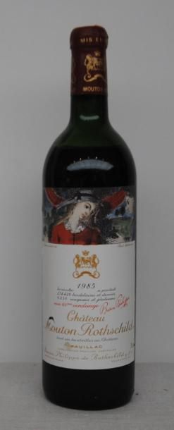 null 1 bout CHT MOUTON ROTHSCHILD 1985 (MI EP, CAPSULE PERCEE)
