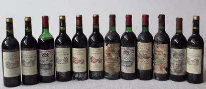 null 12 bout VINS DIVERS : CHT TAYAC BDX 2002, CHT PRIEURE LICHINE 1983, LISTRAC...