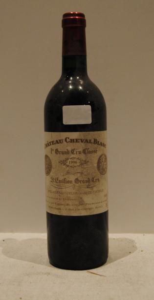 null 1 bout CHT CHEVAL BLANC 1996 (ETIQ LEG TACHEE)