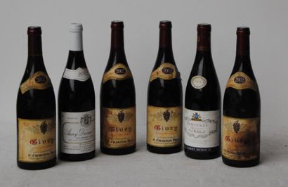 null 6 bout 1 AUXEY DURESSES 1ER CRU LES GRANDS CHAMPS 2003, 4 GIVRY CHARTON 2002,...