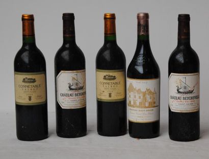 null 7 bout 2 CONNETABLE DE TALBOT 1994, 2 CHT BEYCHEVELLE 1996, 1 CHT HAUT BRION...