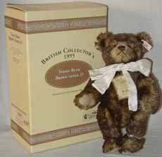 null « CLOTHAIRE » « British collector's 1995 » Teddy bear Brun chiné avec voix....
