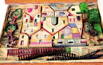 null « Mon Petit Village » très beau jeu d'architecture en boîte d'origine par la...