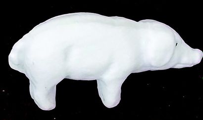 null Gros cochon blanc. Biscuit 