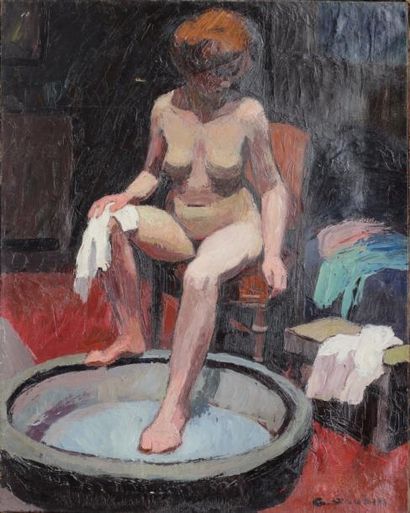 null Georges JOUBIN (1888-1983)
La toilette
Huile sur toile signée en bas à droite
92...