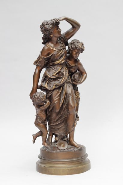 null Mathurin MOREAU (1822-1912)
Allégorie
Epreuve en bronze, fonte d'édition fin...
