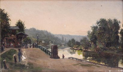 null ECOLE FRANCAISE fin XIXe siècle

Paysage de bord de Seine

Huile sur panneau....