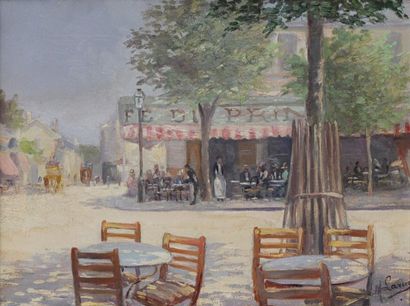 null Maurice LARUE (1861-1935)

Le café du Printemps et l'Omnibus à chevaux, barrière...