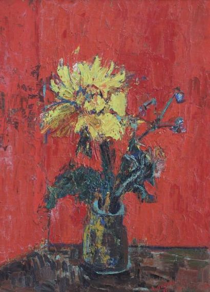 null Bernard LORJOU (1908-1986)

Bouquet sur un entablement

Huile sur panneau signée...