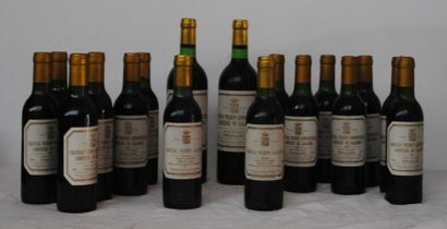 null 18 flacon 2 BLLES CHT PICHON COMTESSE 1977, 2 DEMI BLLES PICHON COMTESSE 1977,...