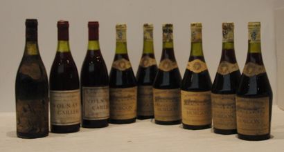 null 9 bout 6 MORGON 1974, 2 VOLNAY CAILLERET D'ANGERVILLE 1973, 1 VOLNAY SANTENOTS...