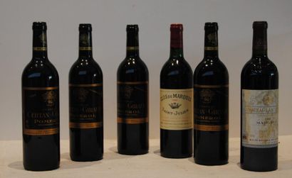 null 6 bout 4 CHT CERTAN GIROD 1998, 1 CHT LASCOMBES 1998, 1 CLOS DU MARQUIS 198...