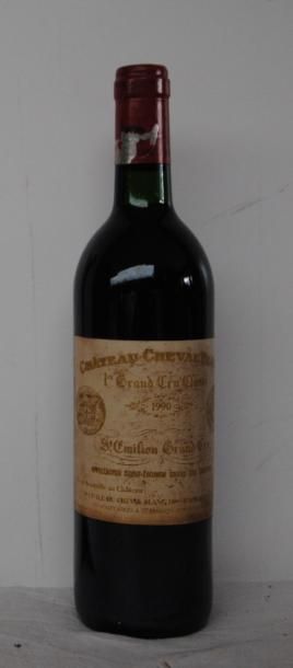 null 1 bout CHT CHEVAL BLANC 1990 (ETIQ FANEE)