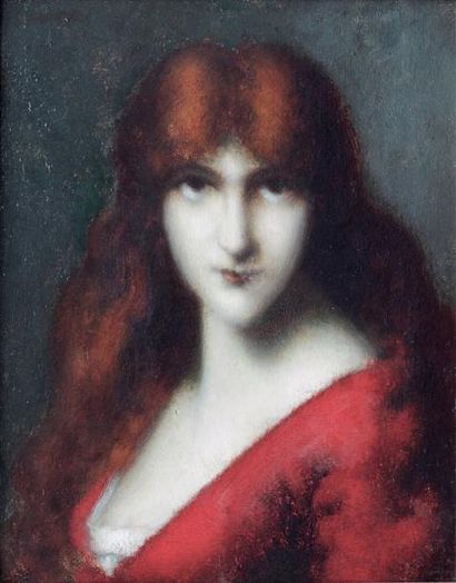 null Jean-Jacques HENNER (1829-1905) attribué à

Portrait de Jeune femme en buste...