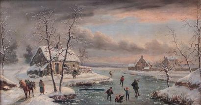 null Louis Claude MALLEBRANCHE (1790-1838)

« Paysage d’hiver aux patineurs »

Huile...