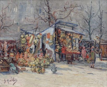 null Gustave MADELAIN (1867-1944)

Brocanteurs boulevard Richard Lenoir à Paris

Huile...