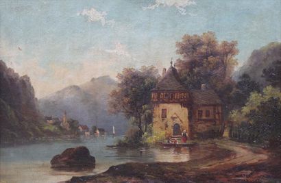 null VERNER, fin du XIXe siècle

Village auprès d’un lac en montagne

Huile sur toile...