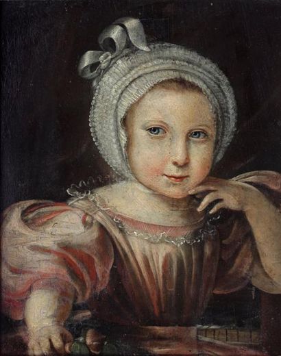 null ÉCOLE FRANÇAISE, XIXe siècle

Portrait de jeune enfant

Huile sur panneau

40...