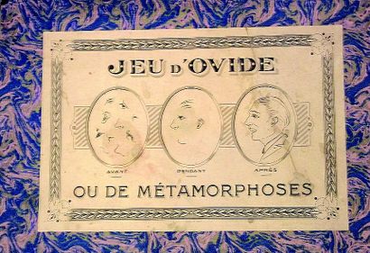 null “Les Métamorphoses d'OVIDE” très beau et rare jeu en cartonnage et papier avec...
