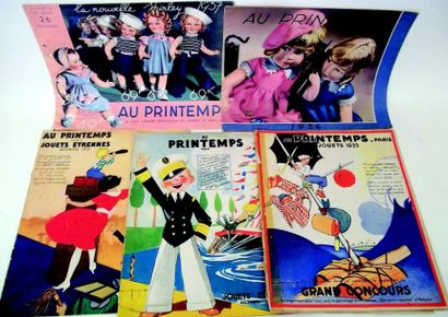 null Ensemble de 5 catalogues d'Etrennes des Grands Magasins « Au Printemps » (1...