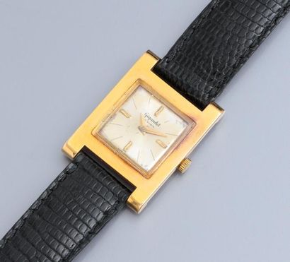 null Montre bracelet d'homme à boitier en or jaune 750°/00, de marque Girandet mouvement...