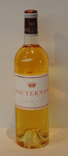 null 1 bout SAUTERNES N°2 MIS EN BOUTEILLE PAR LE CHÂTEAU D'YQUEM DESTINE AU PERSONNEL...