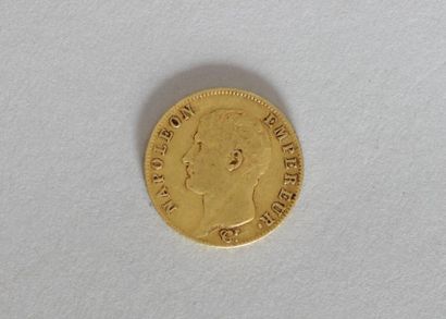 null MONNAIE de 20 Francs or Napoleon 1er Empereur  An 13 A  Poids : 6.3 grammes...