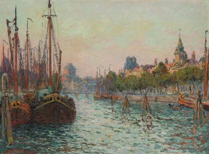 André WILDER (1871/1965) Port en Hollande, 1903
Huile sur toile datée 1903 et signée...