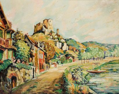 Pierre Dumont (1920/1987) Chateau Gaillard
Huile sur toile, signée en bas à gauche
73,5...