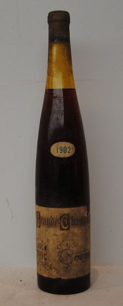 null 1 bout COGNAC GRANDE CHAMPAGNE 1902 ( bouteille sale)