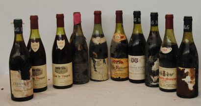 null 10 bout 3 CHAMBERTIN BARTON GUESTIER 1969 (1 SANS ETIQ), 1 VOSNE ROMANEE MA...