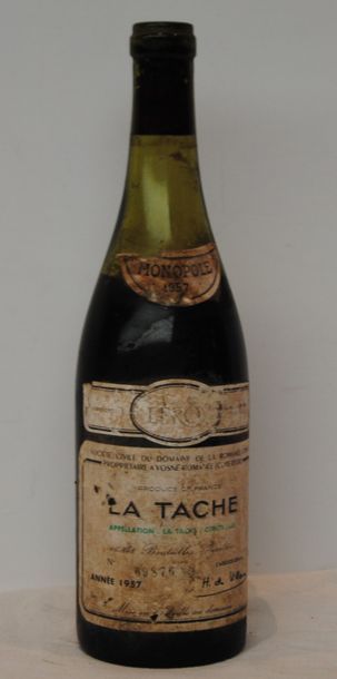 null 1 bout LA TACHE 1957 (NIVEAU DE LA COLERETTE, MANQUE CAPSULE, BOUCHON ETAMP...