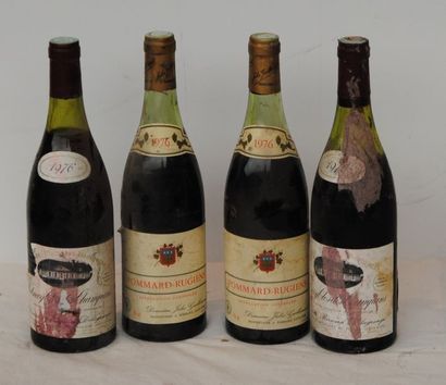 null 4 bout 2 POMMARD RUGIENS GUILLEMART 1976 (NTLB), 2 VOLNAY CLOS DES CHAMPANS...