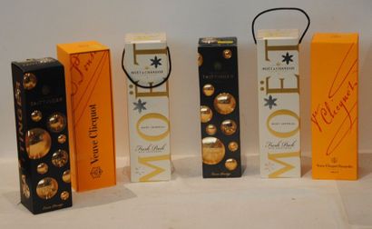 null 6 bout 2 CHAMPAGNE VEUVE CLICQUOT PONSARDIN BRUT EN COFFRET, 2 CHAMPAGNE TA...