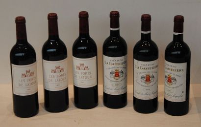 null 6 bout 3 LES FORTS DE LATOUR 2002, 3 CHT LA GAFFELIERE 2001