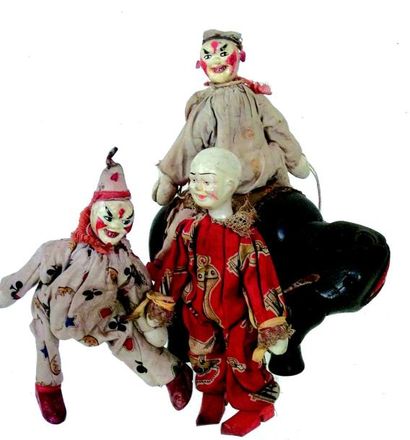 null -« HUMPTY-DUMPTY » jouets de cirque de fabrication allemande en bois , comprenant...