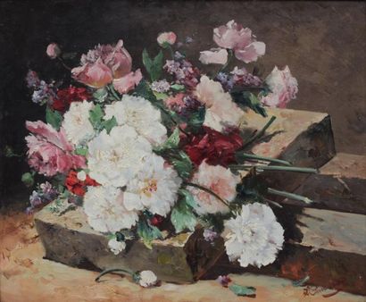 Eugene Henri CAUCHOIS (1850-1911) Eugène Henri CAUCHOIS (1850-1911)

Bouquet d’œillets

Huile...