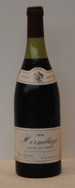 null 1 bout HERMITAGE DOMAINE DE L'HERMITE GRAY 1978 ( 4 cm, contre etiquette dé...