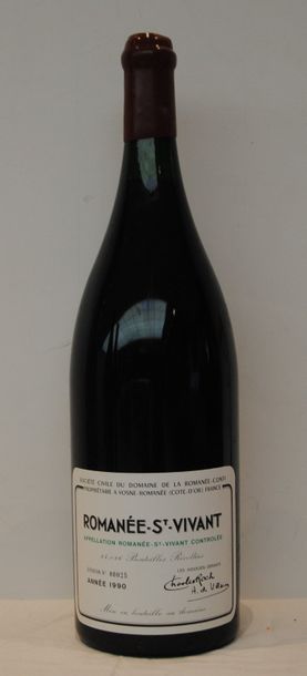 null 1 JEROBOAM 300cl ROMANEE ST VIVANT DRC 1990 (étiquette et contre étiquette ...