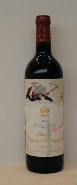 null 1 bout CHT MOUTON ROTHSCHILD 1996 ( etiq griffée)