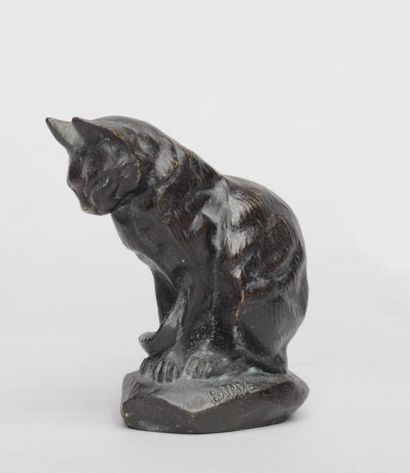null Antoine Louis BARYE 

Le Chat

Epreuve en bronze, fonte d'édition à patine brune...