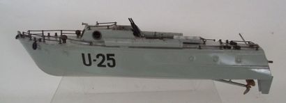 null Patrouilleur U-25 en métal de fabrication française fonctionnant à piles. L...