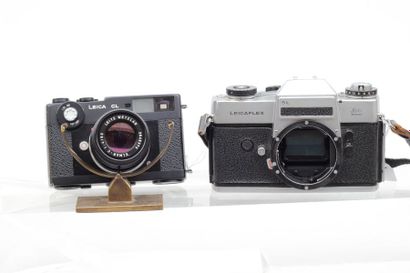 null LEICA LEITZ, ensemble de deux appareils LEICA : boitier Leica CL, objectif Elmar-C...